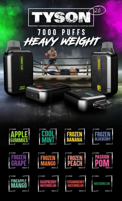 Tyson 2.0 Heavy Weight 7000 Puffs Disposable Device (10 per Box)
